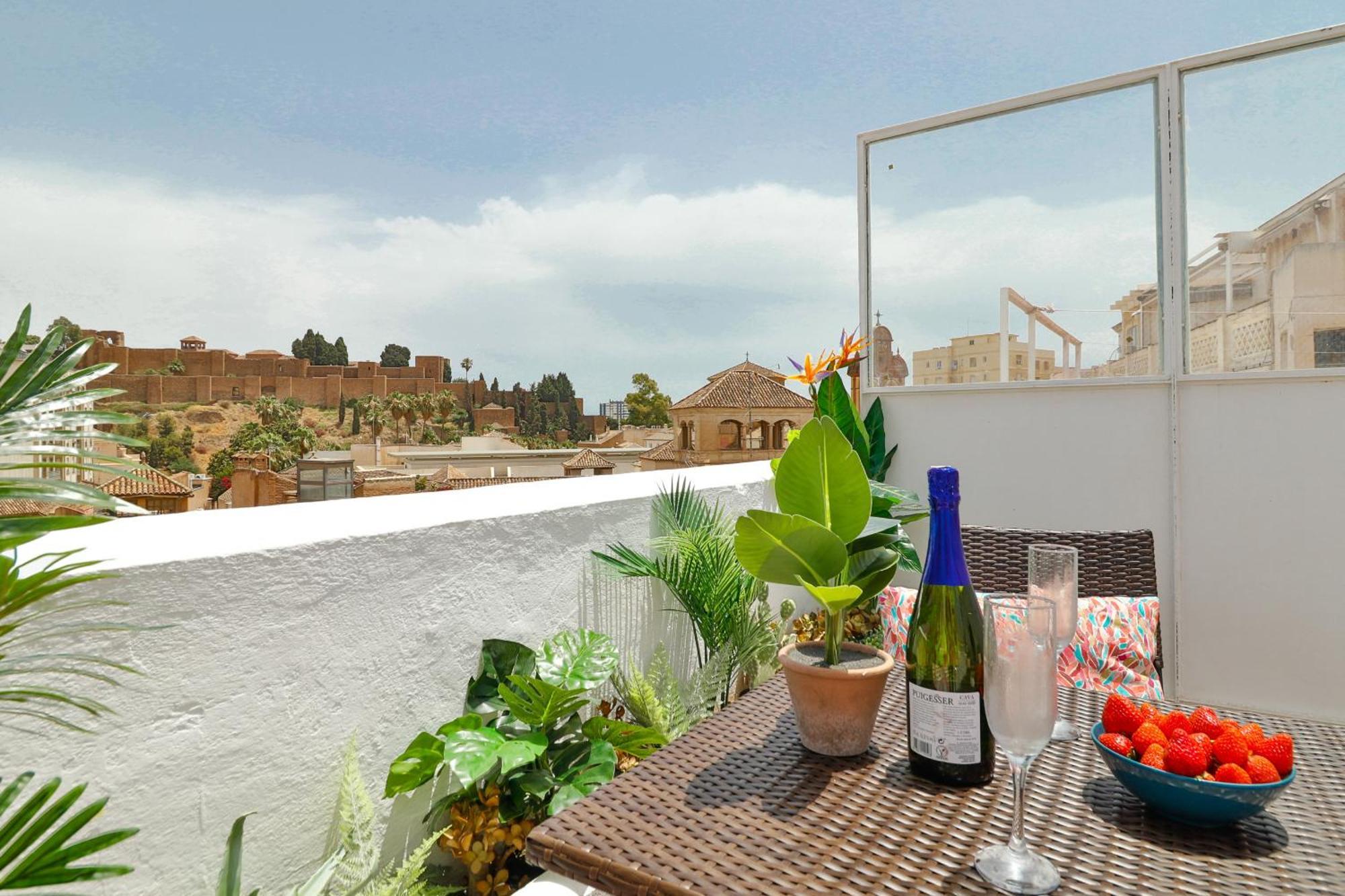 C83 Cosy Penthouse With Terrace Old Town Lägenhet Málaga Exteriör bild