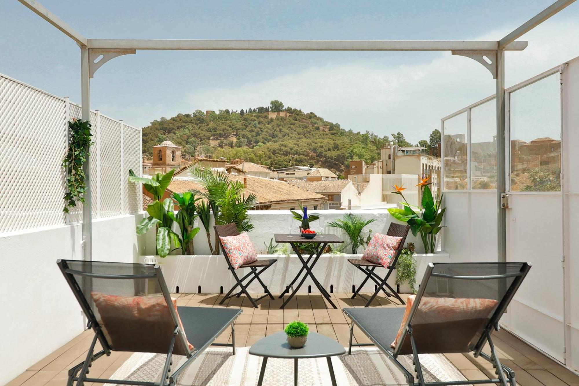C83 Cosy Penthouse With Terrace Old Town Lägenhet Málaga Exteriör bild
