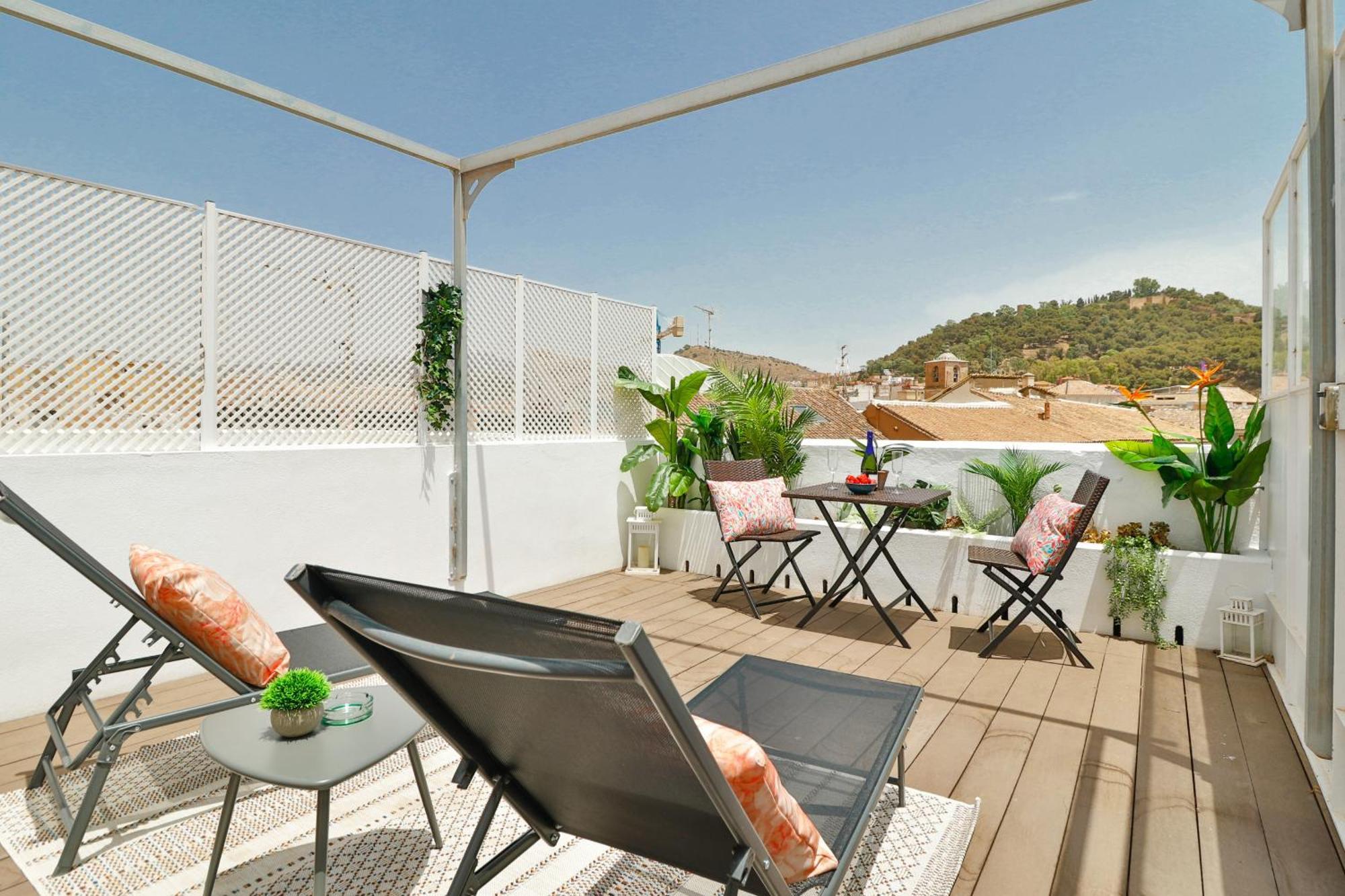 C83 Cosy Penthouse With Terrace Old Town Lägenhet Málaga Exteriör bild